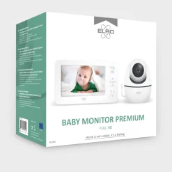 ELRO Baby Monitor Premium 1080P Full Hd Babyfoon Met 12,7 Cm Scherm (Bc2000)