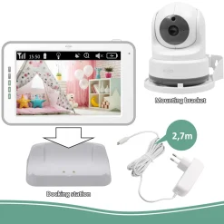 ELRO Baby Monitor Royale Hd Babyfoon Met 12,7 Cm Touchscreen En App - Met Drie Extra Babyfoons (Bc3000-4)