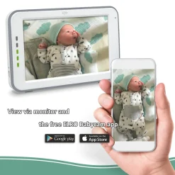 ELRO Baby Monitor Royale Hd Babyfoon Met 12,7 Cm Touchscreen En App - Met Drie Extra Babyfoons (Bc3000-4)