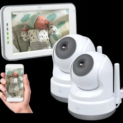 ELRO Baby Monitor Royale Hd Babyfoon Met 12,7 Cm Touchscreen En App - Met Extra Babyfoon (Bc3000-2)