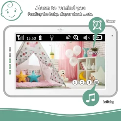 ELRO Baby Monitor Royale Hd Babyfoon Met 12,7 Cm Touchscreen En App - Met Extra Babyfoon (Bc3000-2)