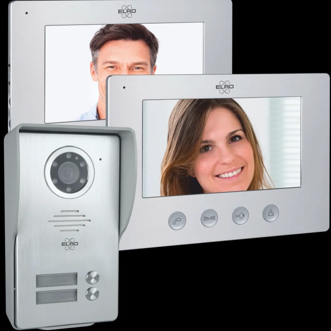 ELRO Bedraad Color Night Vision Deur Intercom Systeem Met Video – Twee Monitors (Dv477W2)