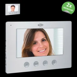 ELRO Bedraad Color Night Vision Deur Intercom Systeem Met Video – Twee Monitors (Dv477W2)