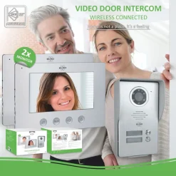 ELRO Bedraad Color Night Vision Deur Intercom Systeem Met Video – Twee Monitors (Dv477W2)