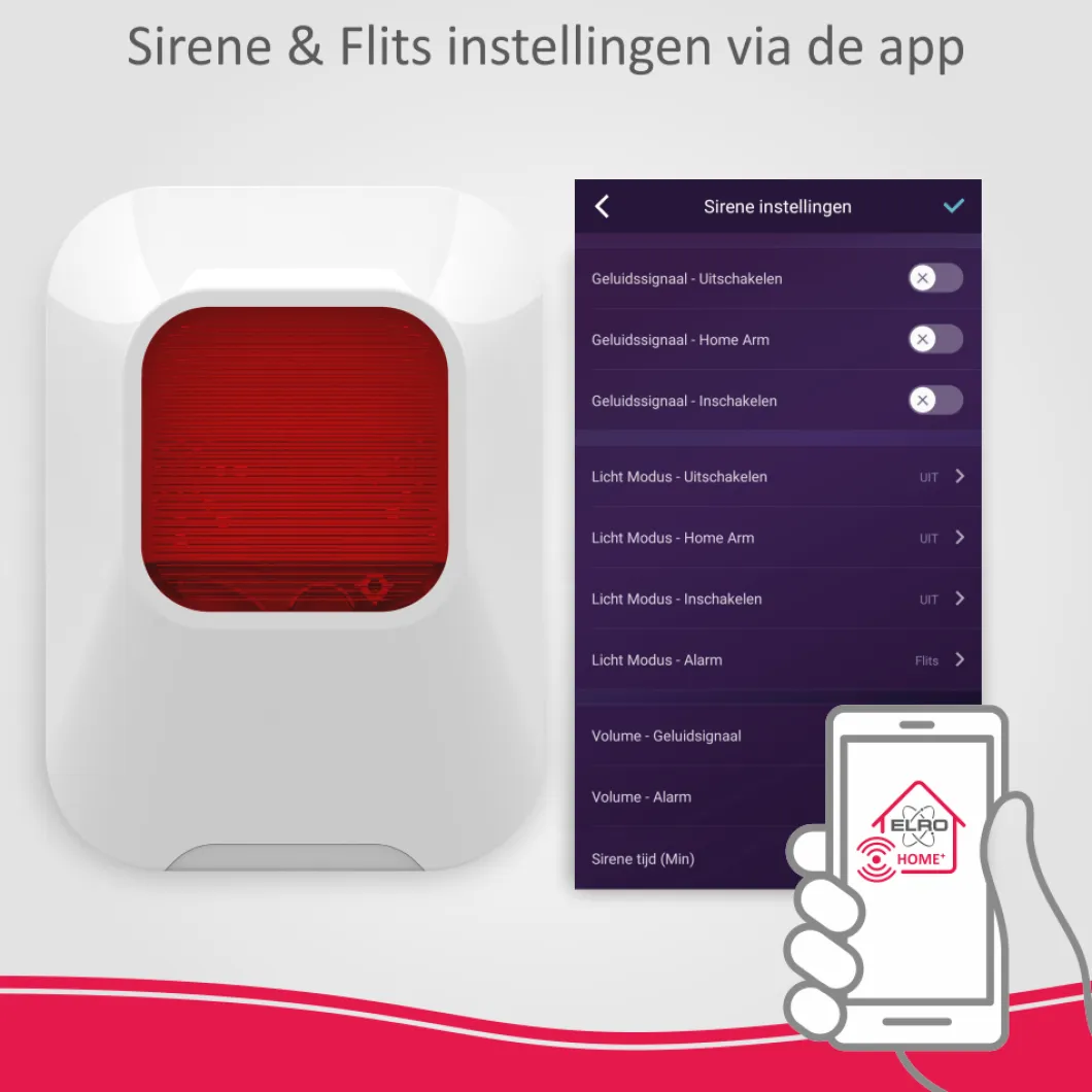 ELRO Binnensirene Voor As90S Home+ Alarmsysteem (As90Sra)