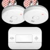 ELRO Brandpreventieset – 2X Rookmelders Met 5 Jaar Batterij En Magneet Montage + Koolmonoxidemelder Met 10 Jaar Sensor (Ff1840)