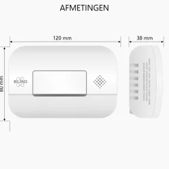 ELRO Brandpreventieset – 2X Rookmelders Met 5 Jaar Batterij En Magneet Montage + Koolmonoxidemelder Met 10 Jaar Sensor (Ff1840)