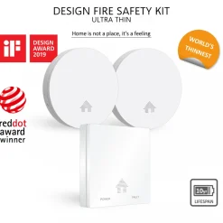 ELRO Design Brandpreventieset - 2X Ultra Dunne Rookmelder & Ultra Dunne Koolmonoxidemelder Met 10 Jaar Batterij - Voldoet Aan Europese Norm En14604 En En50291 (Ff4610)