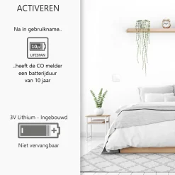 ELRO Design Brandpreventieset - 2X Ultra Dunne Rookmelder & Ultra Dunne Koolmonoxidemelder Met 10 Jaar Batterij - Voldoet Aan Europese Norm En14604 En En50291 (Ff4610)