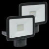ELRO Design Led Buitenlamp Met Bewegingsmelder 20W - Zwart (2-Pack) (Lf5020P)