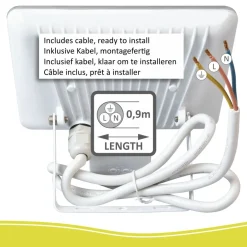 ELRO Design Led Buitenlamp Met Bewegingsmelder 20W - Zwart (2-Pack) (Lf5020P)