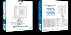 ELRO Design Led Buitenlamp Met Bewegingssensor - 10W – 800Lm – Ip54 Waterdicht - Wit (Lf60-10-P-W)