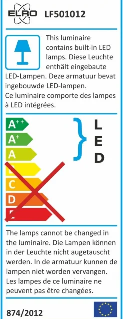 ELRO Design Led Buitenlamp 10 Watt - Zwart (Lf5010)