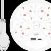 ELRO Design Stekkerdoos 6-Voudig Met 1,5M Snoer En Schakelaar – 4X Stopcontact + Usb + Usb-C – Kinderbeveiliging – Randaarde Stekker – Max. 3680W – Tuv Getest (Es604)