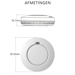ELRO Draadloos Koppelbare Rookmelders - Met Hittesensor - Voldoet Aan Europese Norm En14604 - 2 Pack (Fz5002R)