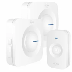 ELRO Draadloze Deurbel Set – Met 2X Ontvanger Op Batterij - Wit (Db3000-P1C2W)