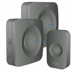 ELRO Draadloze Deurbel Set – Met 2X Ontvanger Op Batterij - Zwart (Db3000-P1C2B)