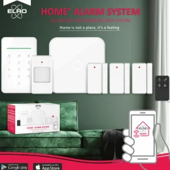 ELRO As90S Home+ Slim Draadloos Alarmsysteem – Met Extra Camera En Binnensirene