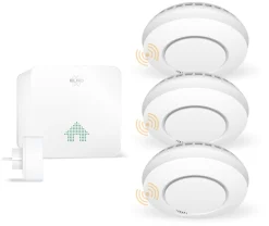 ELRO Connects Rookmelder Kit - Complete Set Met K2 Connector En 3X Draadloos Koppelbare Rookmelder (Sf500S)