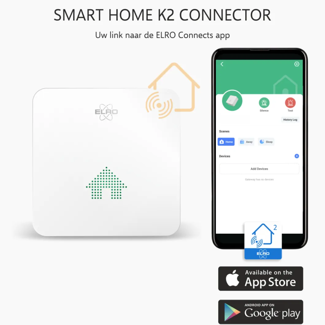 ELRO Connects Rookmelder Kit - Complete Set Met K2 Connector En 3X Draadloos Koppelbare Rookmelder (Sf500S)