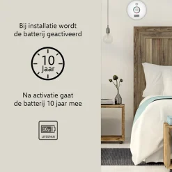 ELRO Pro Design Koolmonoxidemelder Met 10 Jaar Batterij - Automatische Zelftest - Voldoet Aan Europese Norm En50291 (Pk4910)