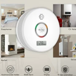 ELRO Pro Design Koolmonoxidemelder Met 10 Jaar Batterij - Automatische Zelftest - Voldoet Aan Europese Norm En50291 (Pk4910)