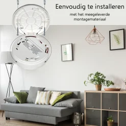ELRO Pro Design Koolmonoxidemelder Met 10 Jaar Batterij - Automatische Zelftest - Voldoet Aan Europese Norm En50291 (Pk4910)