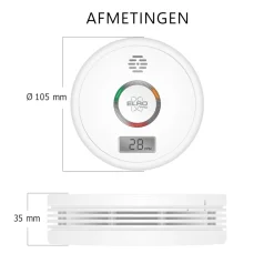 ELRO Pro Design Koolmonoxidemelder Met 10 Jaar Batterij - Automatische Zelftest - Voldoet Aan Europese Norm En50291 (Pk4910)