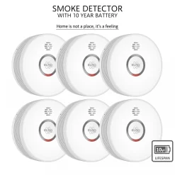 ELRO Pro Design Rookmelder Met Automatische Zelftest En 10 Jaar Batterij - 6 Stuks (Ps4910)
