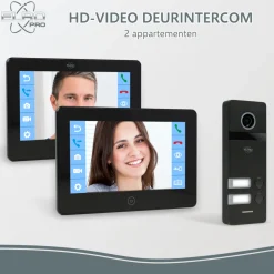 ELRO Pro Pv40 Full Hd Video Deur Intercom Systeem - 2 Appartementen (Pv40)