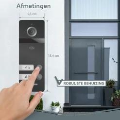 ELRO Pro Pv40 Full Hd Video Deur Intercom Systeem - 2 Appartementen (Pv40)