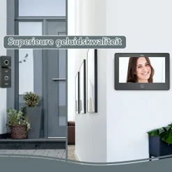 ELRO Pro Pv40 Full Hd Video Deur Intercom Systeem Met Extra Monitor (Pv40)