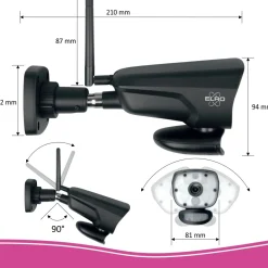 ELRO Extra Camera Voor Cz60Rip Color Night Vision Beveiligingscamera Set (Cc60Rxx)