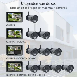 ELRO Extra Camera Voor Cz40Rips 1080P Hd Draadloze Beveiligingscamera Set (Cc40Rxx)