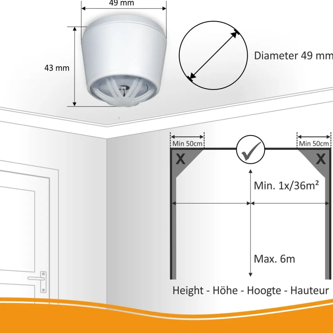 ELRO Hittemelder Compact Design - 10 Jaar Batterij (Fh7210)
