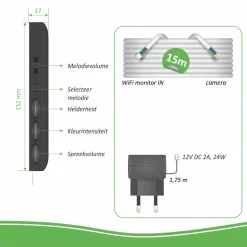ELRO Ip Wifi Deurintercom Met 7