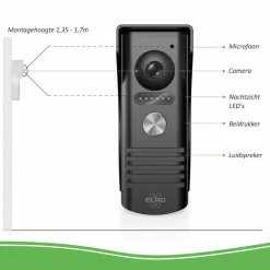 ELRO Ip Wifi Deurintercom Met 7
