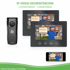 ELRO Ip Wifi Deurintercom Met 2 Monitoren (Dv50)