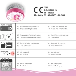 ELRO Kids Rookmelder Elfenprinses Met 10 Jaar Batterij (Fs8110)