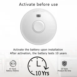 ELRO Koppelbare Rookmelder Met 10 Jaar Batterij – Voldoet Aan Europese Norm En14604 - 2-Pack (Fz5010R)