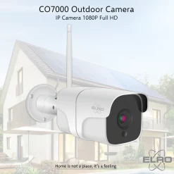 ELRO Outdoor Wifi Ip Beveiligingscamera Met Bewegingsmelder En Nachtzicht – Full Hd 1080P Bewakingscamera – Ip66 Waterdicht (Co7000)