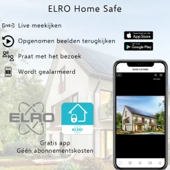 ELRO Outdoor Wifi Ip Beveiligingscamera Met Bewegingsmelder En Nachtzicht – Full Hd 1080P Bewakingscamera – Ip66 Waterdicht (Co7000)