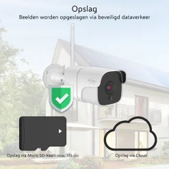 ELRO Outdoor Wifi Ip Beveiligingscamera Met Bewegingsmelder En Nachtzicht – Full Hd 1080P Bewakingscamera – Ip66 Waterdicht (Co7000)