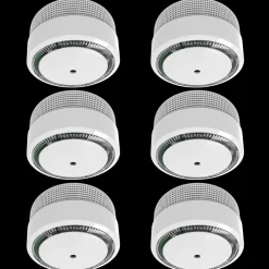 ELRO Rookmelder Compact Design 10 Jaar Batterij - Voldoet Aan En 14604 - 6 Stuks (Fs8010)
