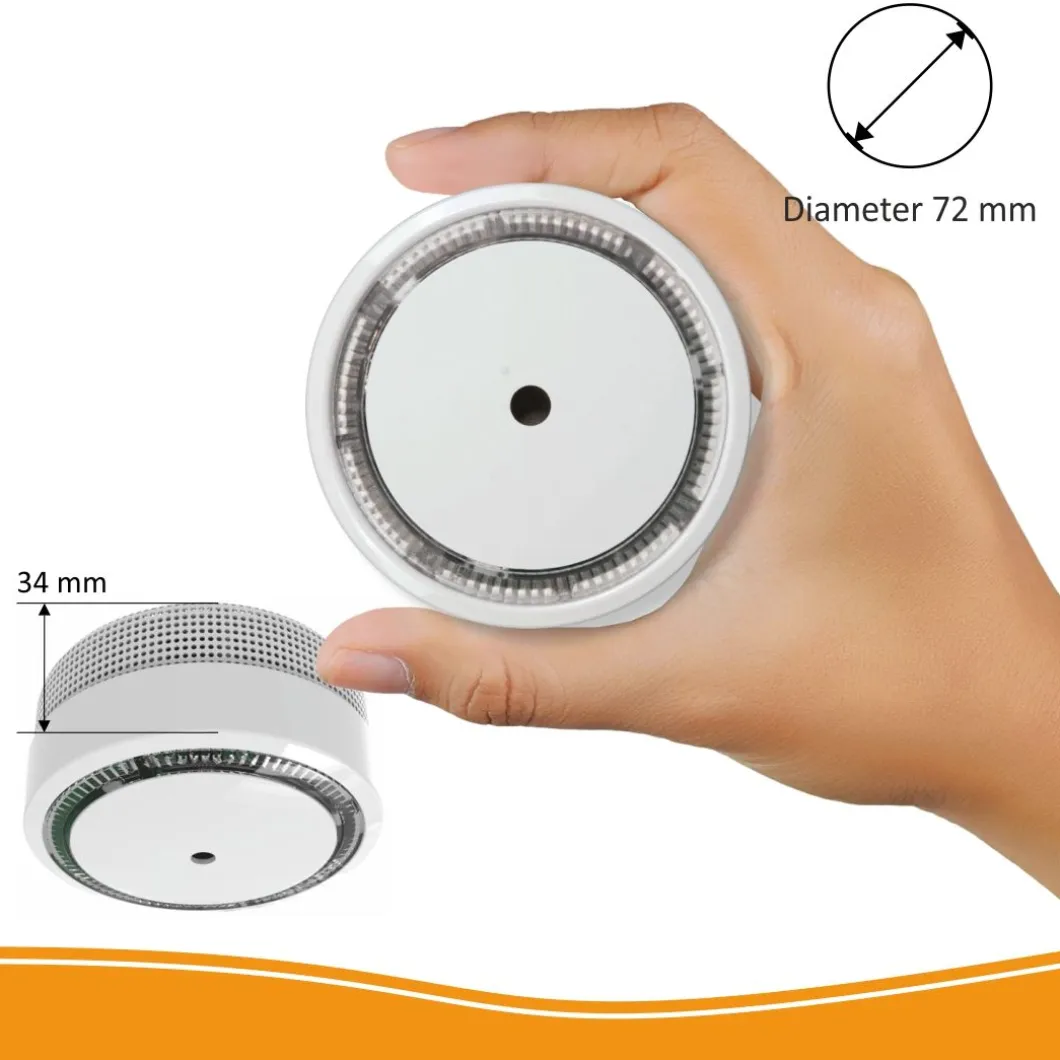 ELRO Rookmelder Compact Design 10 Jaar Batterij - Voldoet Aan En 14604 - 6 Stuks (Fs8010)