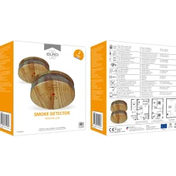 ELRO Rookmelder Met Hout Look En 5 Jaar Batterij - 2-Pack (Fs1605)