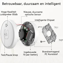 ELRO Rookmelder Met 10 Jaar Batterij - 6 Stuks (Fs2010)