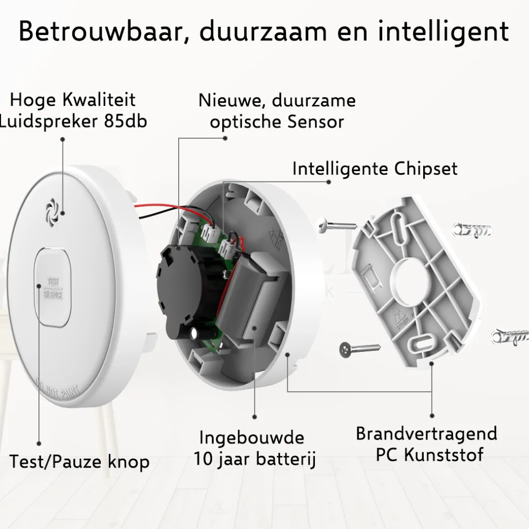 ELRO Rookmelder Met 10 Jaar Batterij - 6 Stuks (Fs2010)