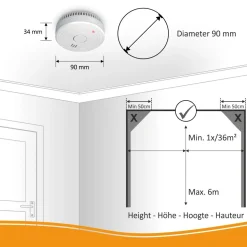 ELRO Rookmelder Met Magneet Montage - 5 Jaar Batterij - 2 Pack (Fs1805M)