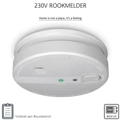 ELRO Rookmelder 230V Koppelbaar - 10 Jaar Back-Up Batterij (Fs1110P)